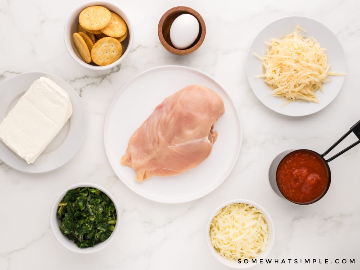 ingredients to make stuffed chicken parmesan