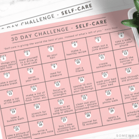 free calendar for a self care 30 day challenge