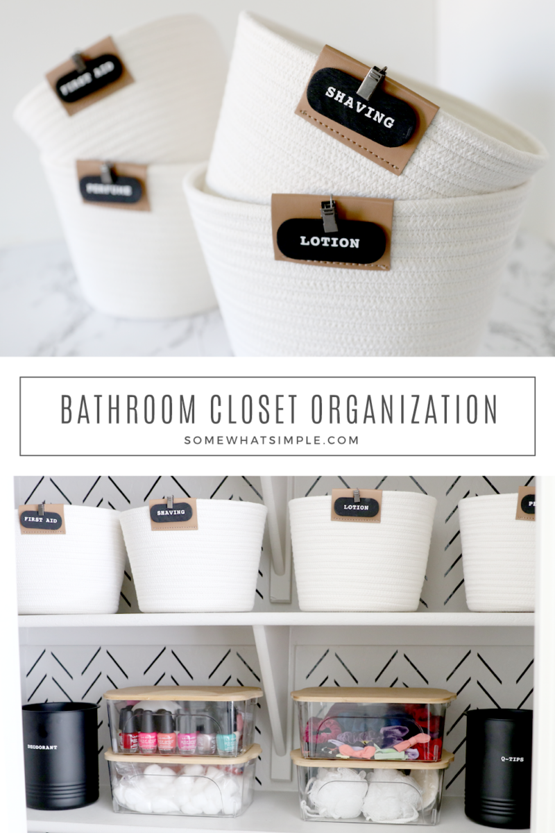 how to organize a bathroom closet