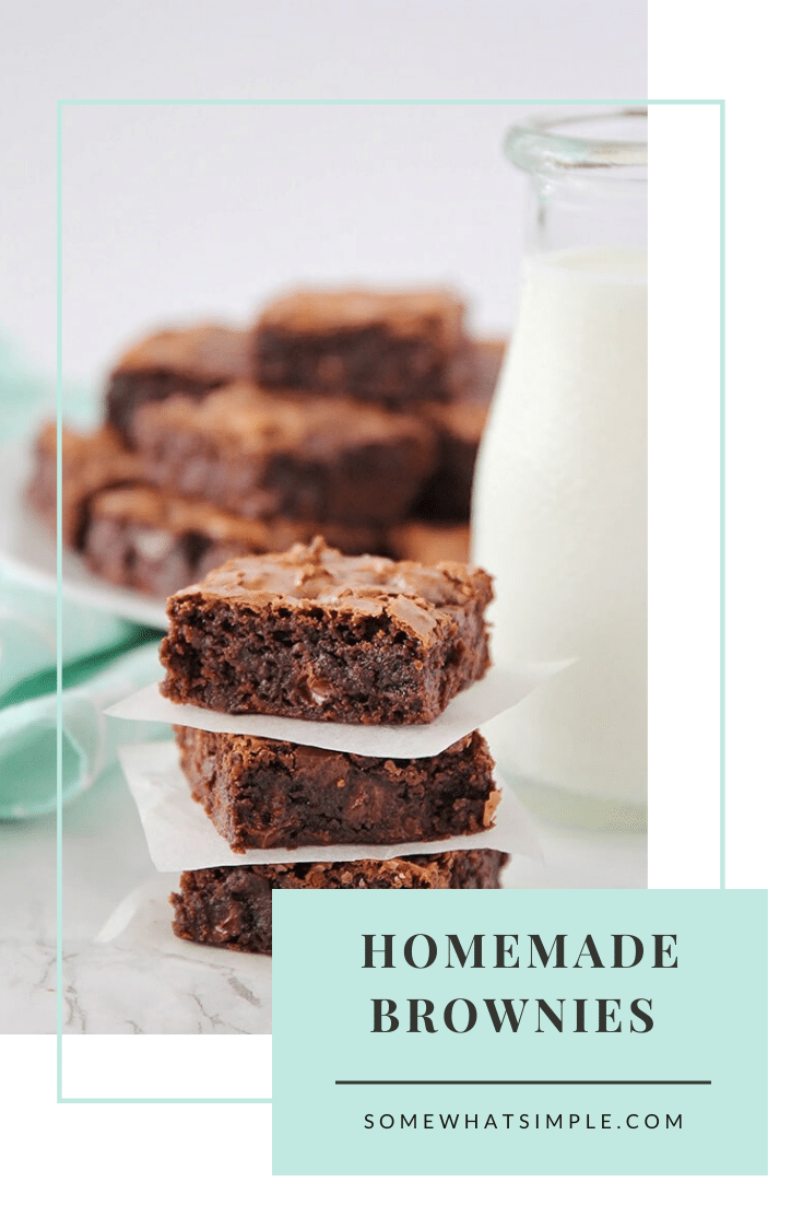 I spent several years in search of the best homemade brownie recipe. My search is over, this is it. These homemade brownies are not only decadent and delicious, they are also super simple to make!  #homemadebrowniesfromscratch #easyhomemadebrownies #brownierecipe #homemadebrowniesrecipe #easybrowniesfromscratch via @somewhatsimple